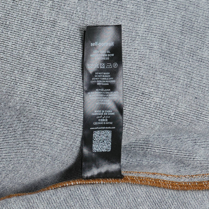 Indigo Denim Bow Mini Dress