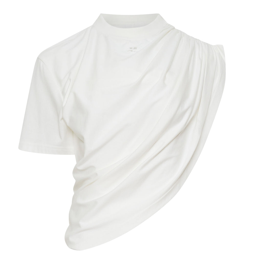 Courrèges Asymmetrical Twist T-Shirt – Available at Club 21, Official Retailer in Singapore, Malaysia & Thailand with Global Shipping Online
