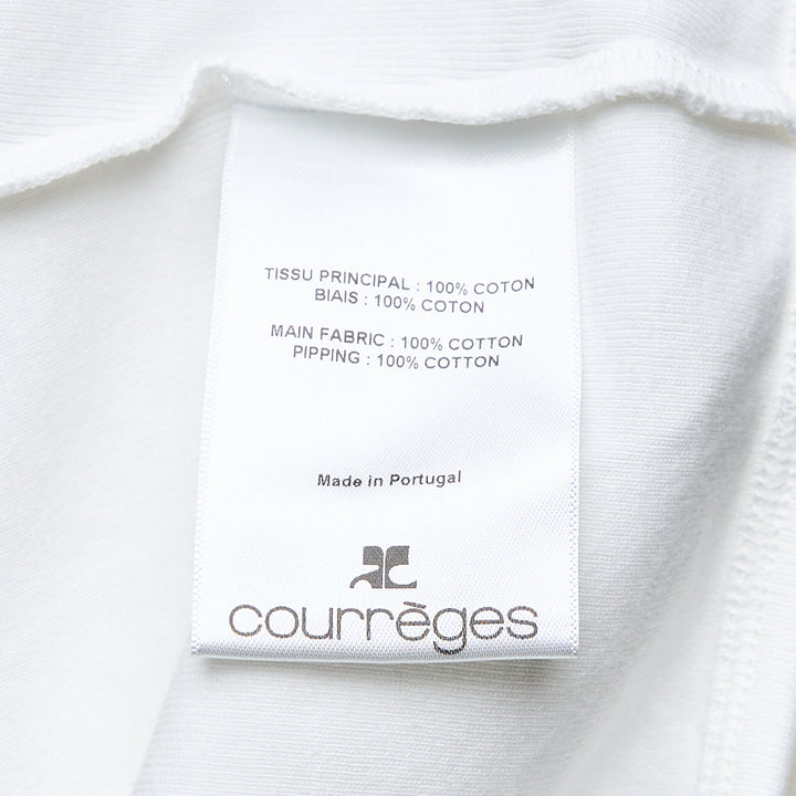 Courrèges Ribbon Cut Out Contrast T-Shirt – Available at Club 21, Official Retailer in Singapore, Malaysia & Thailand with Global Shipping Online