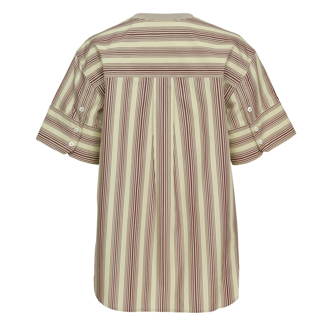 T-Shirt With Stripe Combo Panel