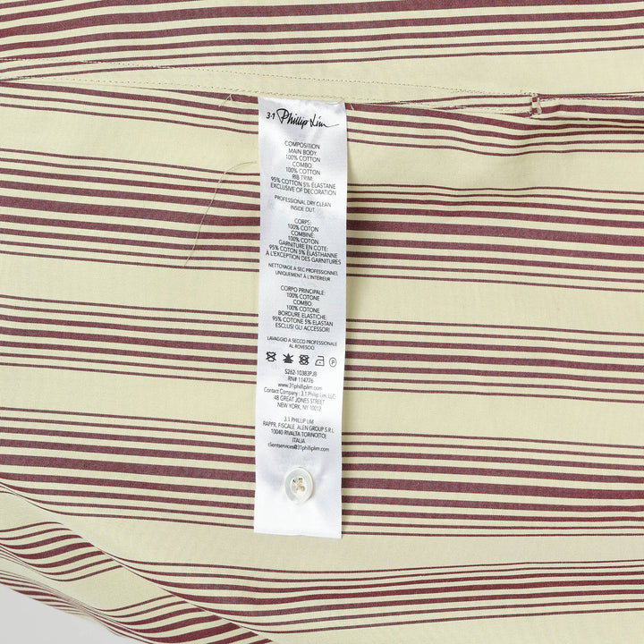 T-Shirt With Stripe Combo Panel