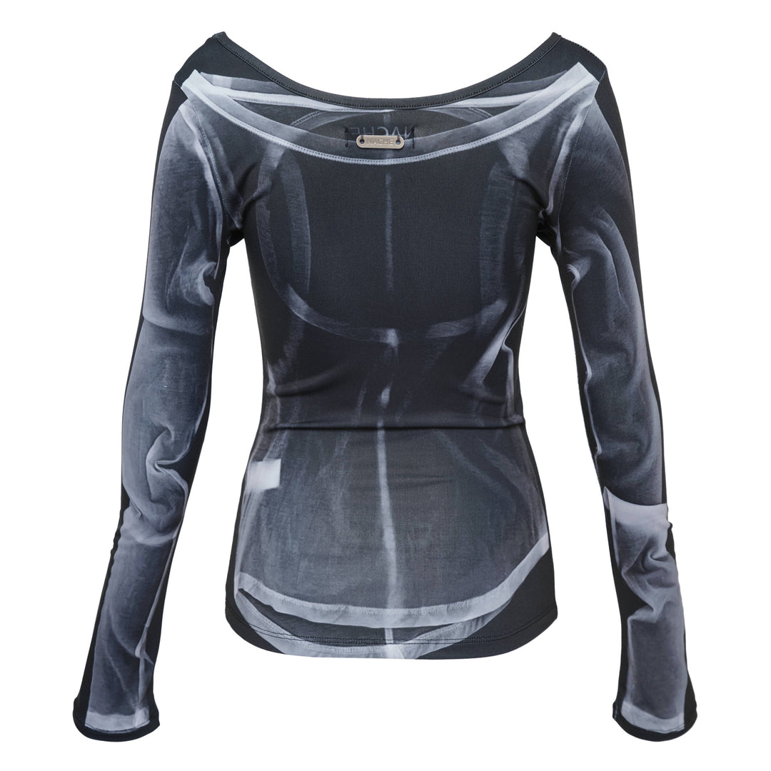 X-Ray Printed Long Sleeve Top
