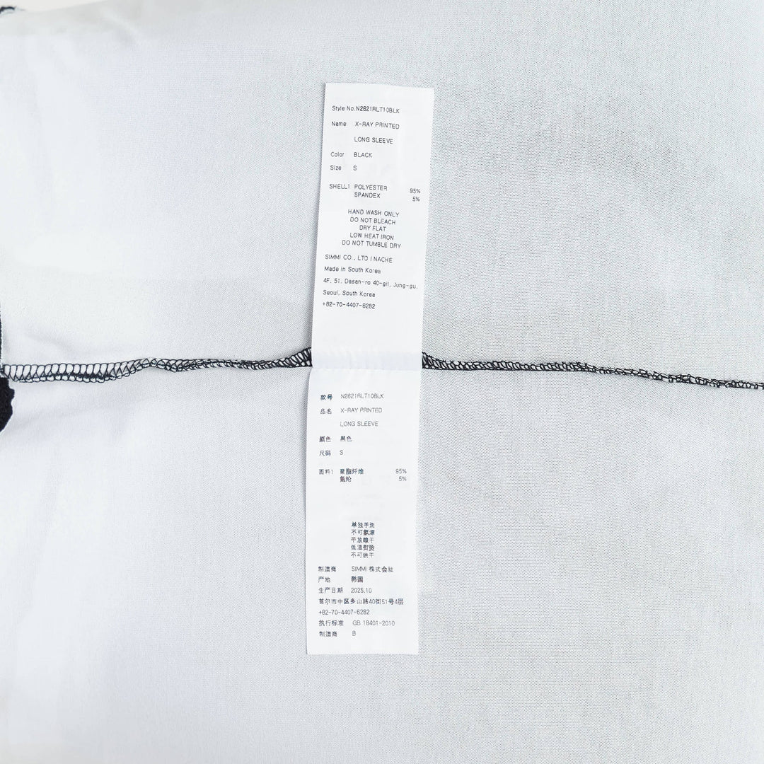 X-Ray Printed Long Sleeve Top