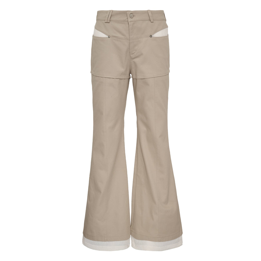 Seam Line Layered Pants Dusty