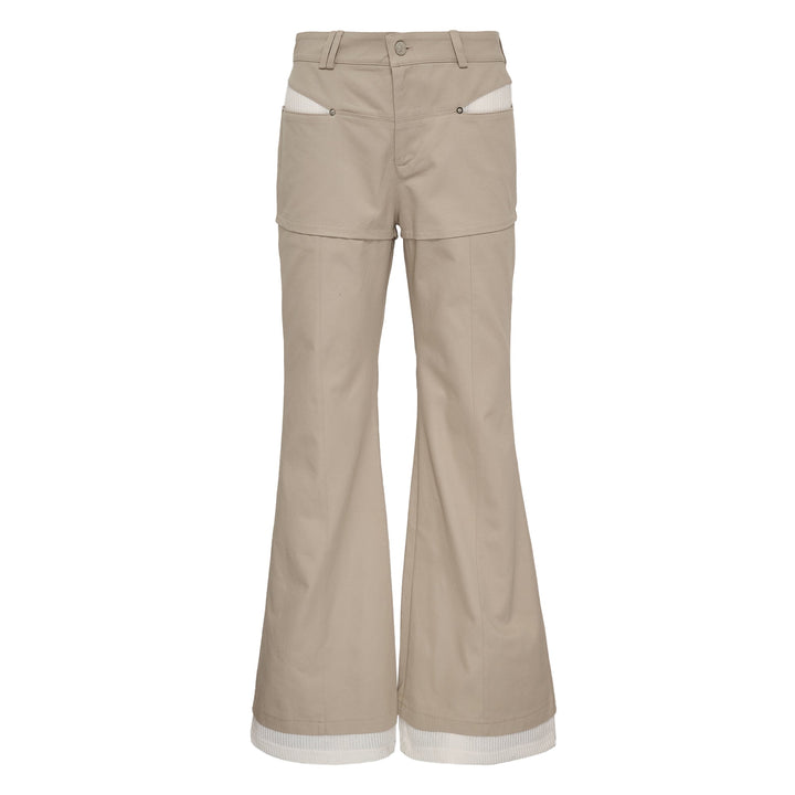 Seam Line Layered Pants Dusty