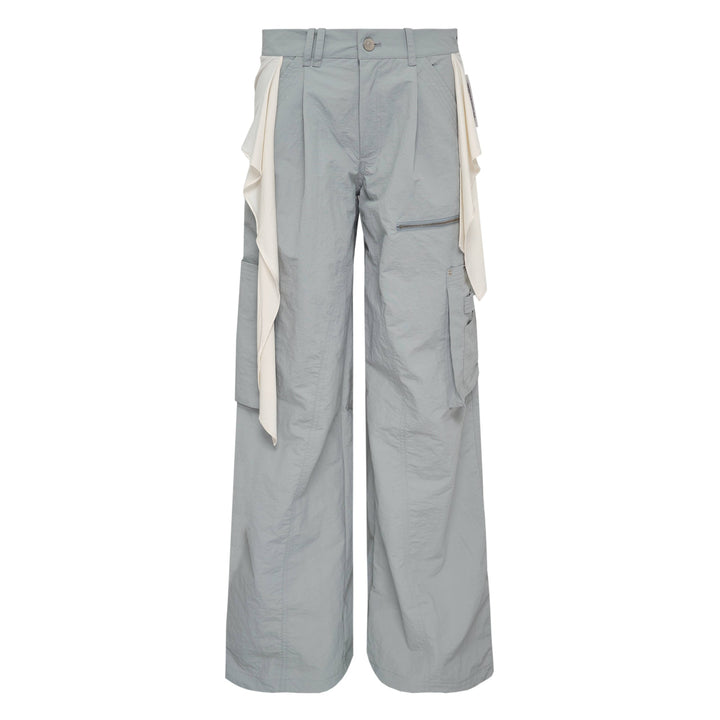 Mixed Layered Tie Jogger Pants