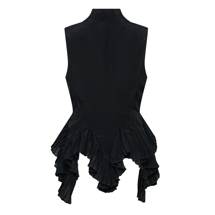 YCH Pleated Asymmetrical-Hem Vest – Available at Club 21, Official Retailer in Singapore, Malaysia & Thailand with Global Shipping Online