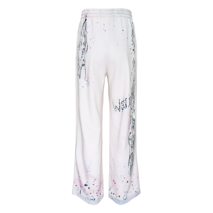 White Trompe-L'oeil Printed Sweatpants