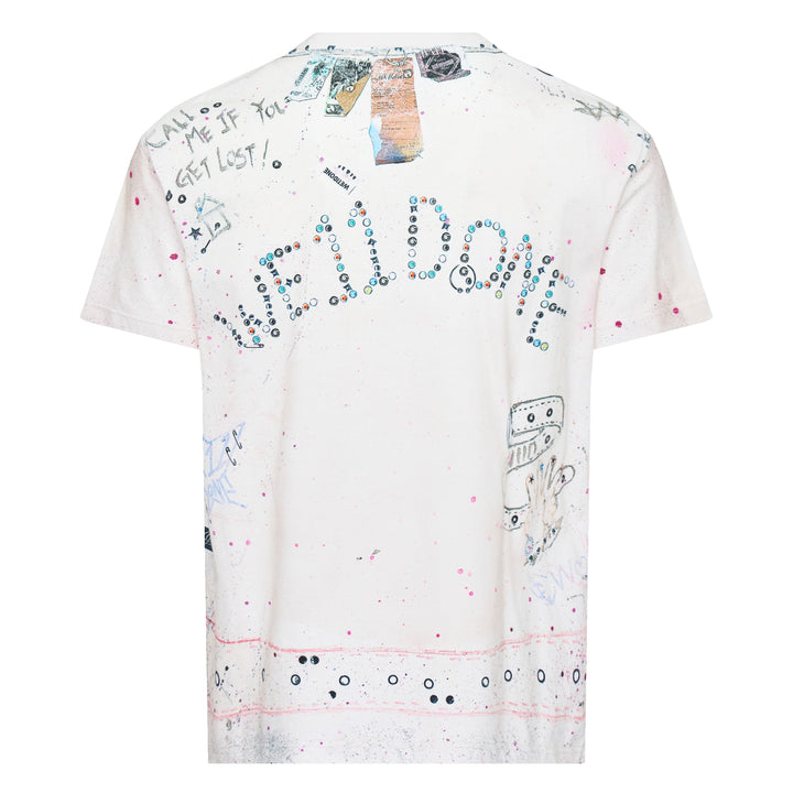 White Trompe-L'oeil Pierced T-Shirt