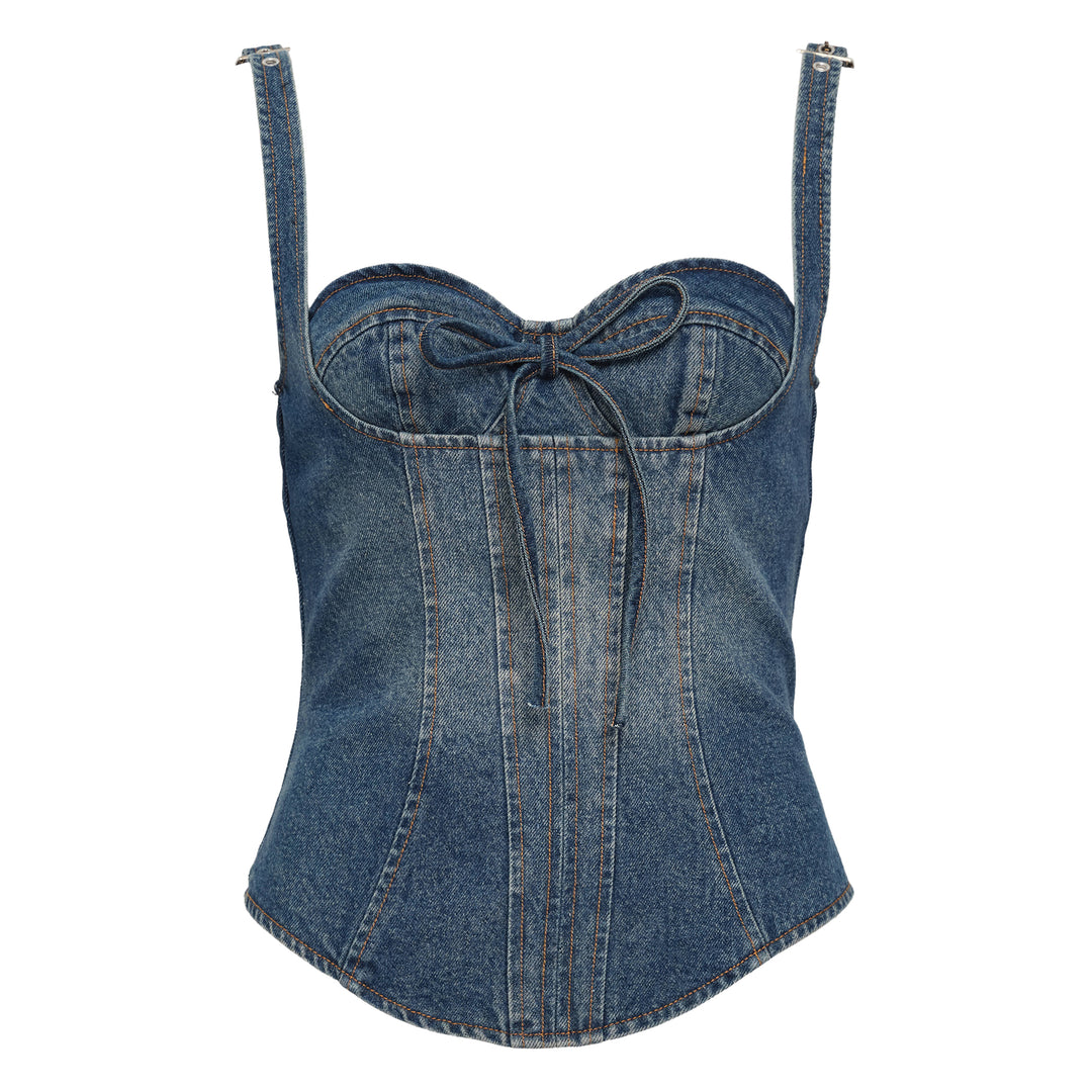 Denim Corset Top