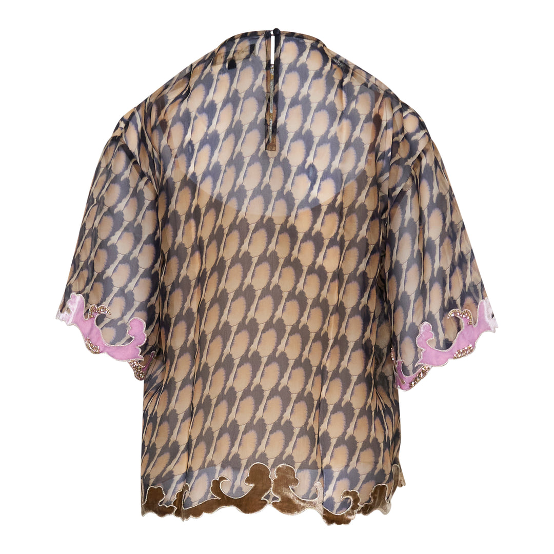 Biyan Mix Lace Organza Silk Top – Available at Club 21, Official Retailer in Singapore, Malaysia & Thailand with Global Shipping Online