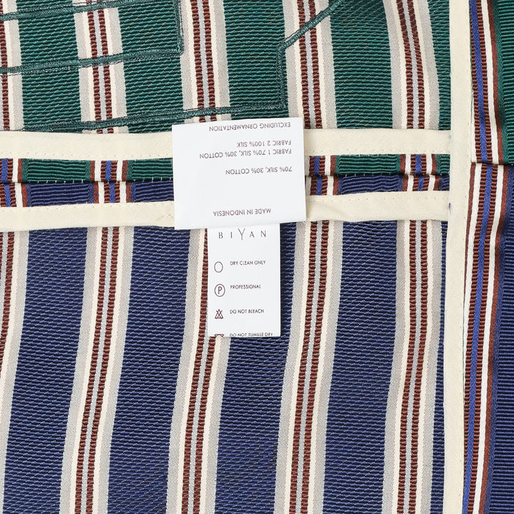 Stripe Cotton Silk Short Sleeve Shirt