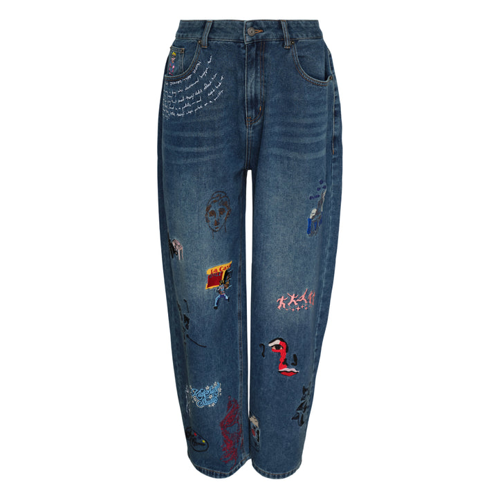 KidSuper Studios Embroidered Paintings Balloon Jeans – Available at Club 21, Official Retailer in Singapore, Malaysia & Thailand with Global Shipping Online