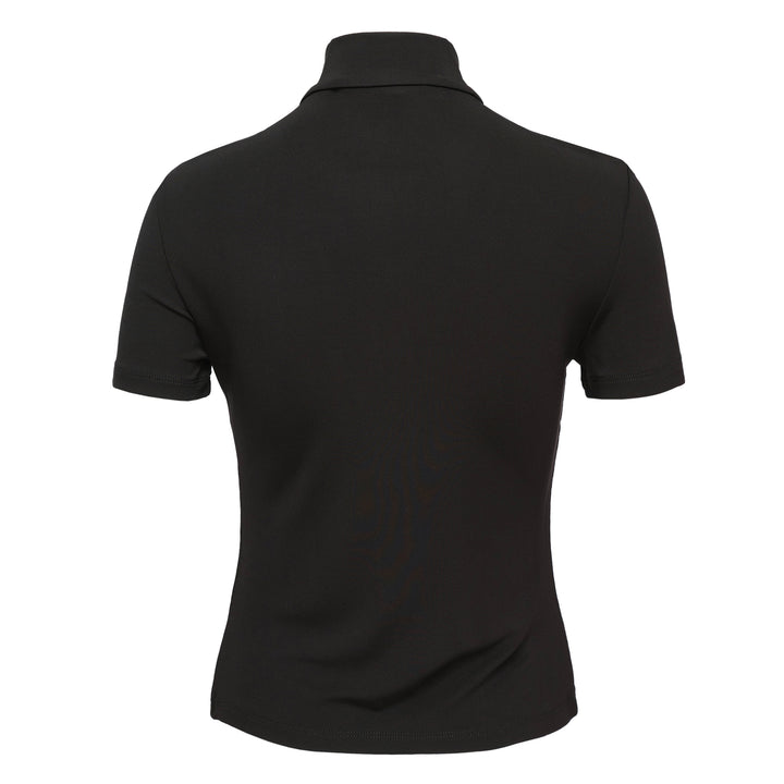 Short Sleeve Rashguard Mock Neck Top