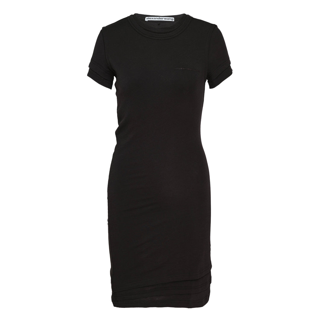 Layered Short Sleeve Mini Dress