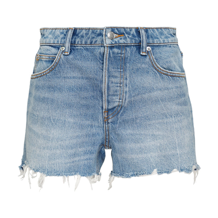 Distressed Logo Bite Shorts