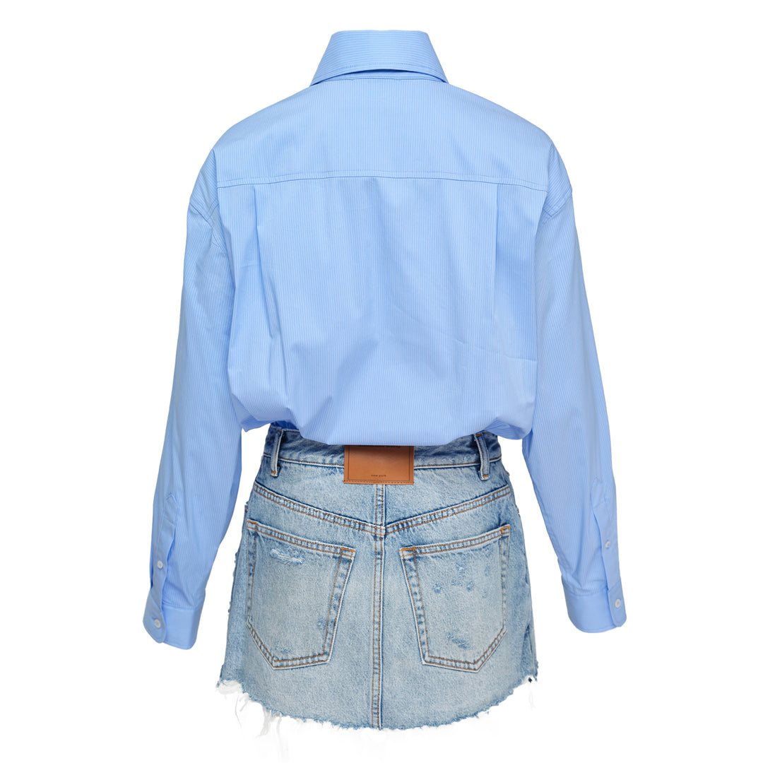 Pre-Styled Button Down Skort Romper