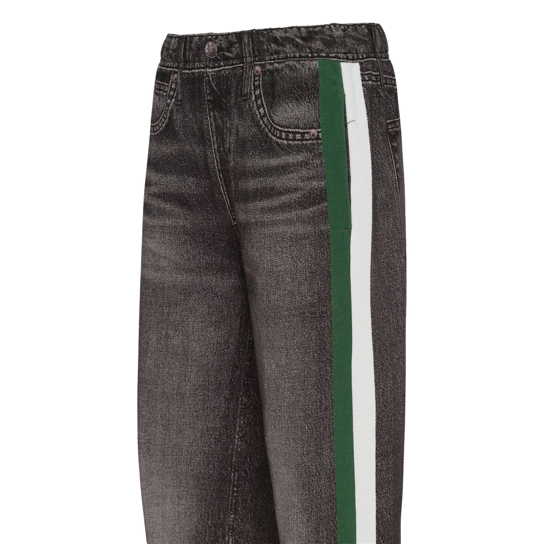 Side Stripe Wide Leg Jeans