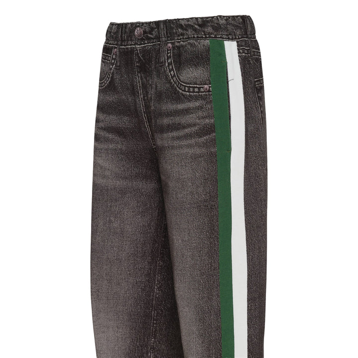 Side Stripe Wide Leg Jeans