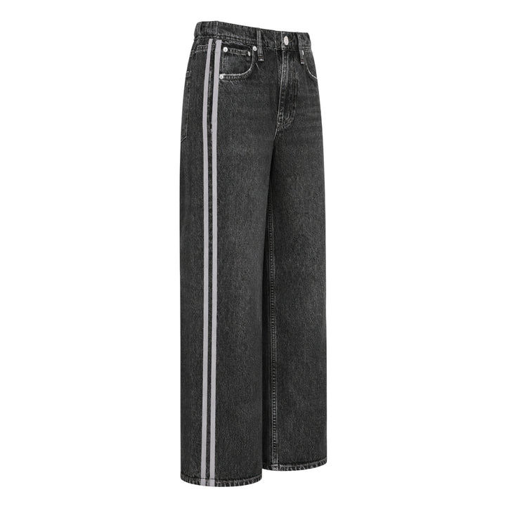 Side Stripe Wide Leg Jeans