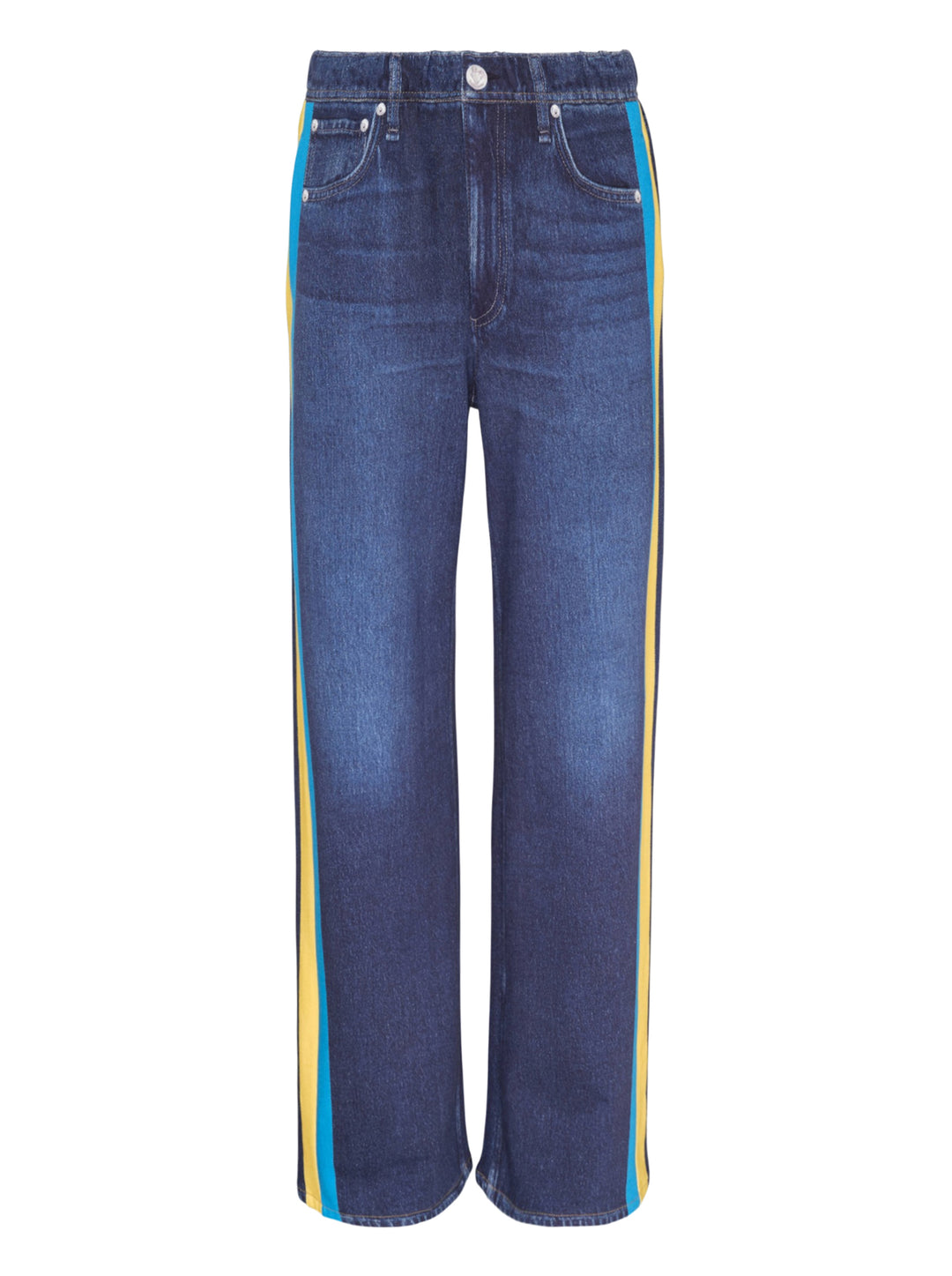 rag & bone Side Stripe Wide Leg Jeans