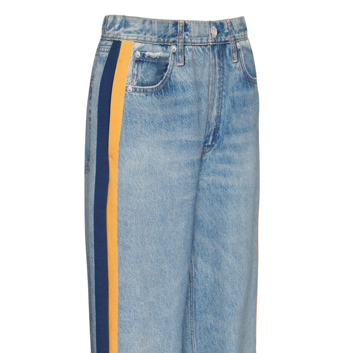 Side Stripe Wide Leg Jeans