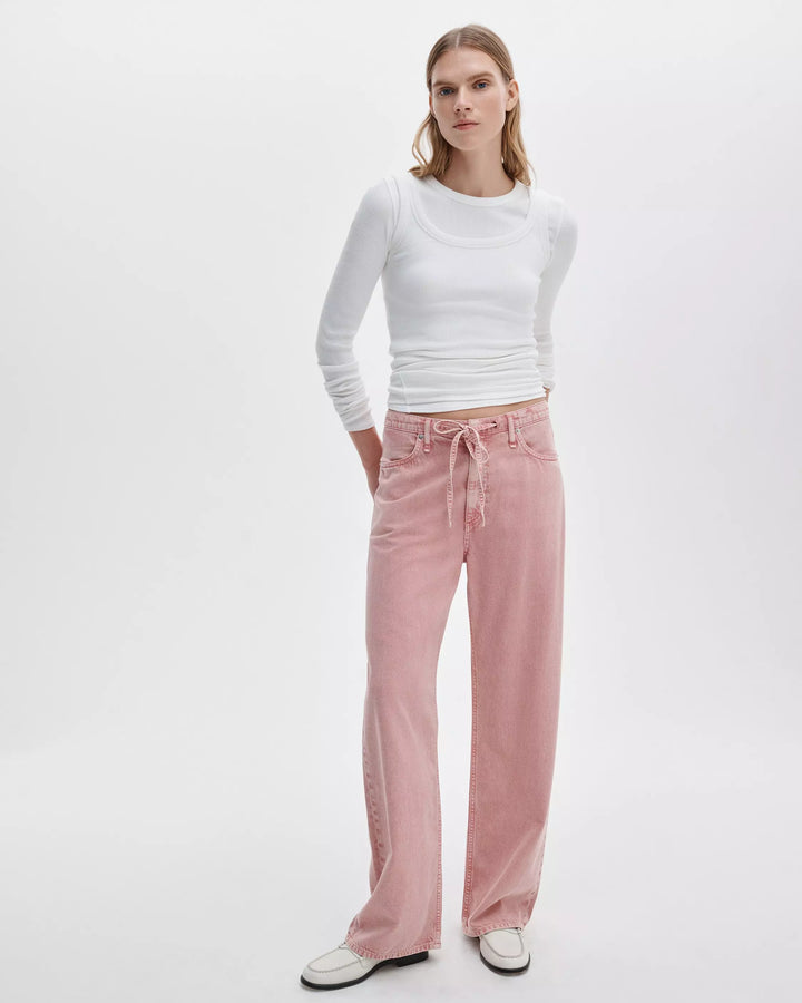 Phoebe Drawstring Wide Jeans