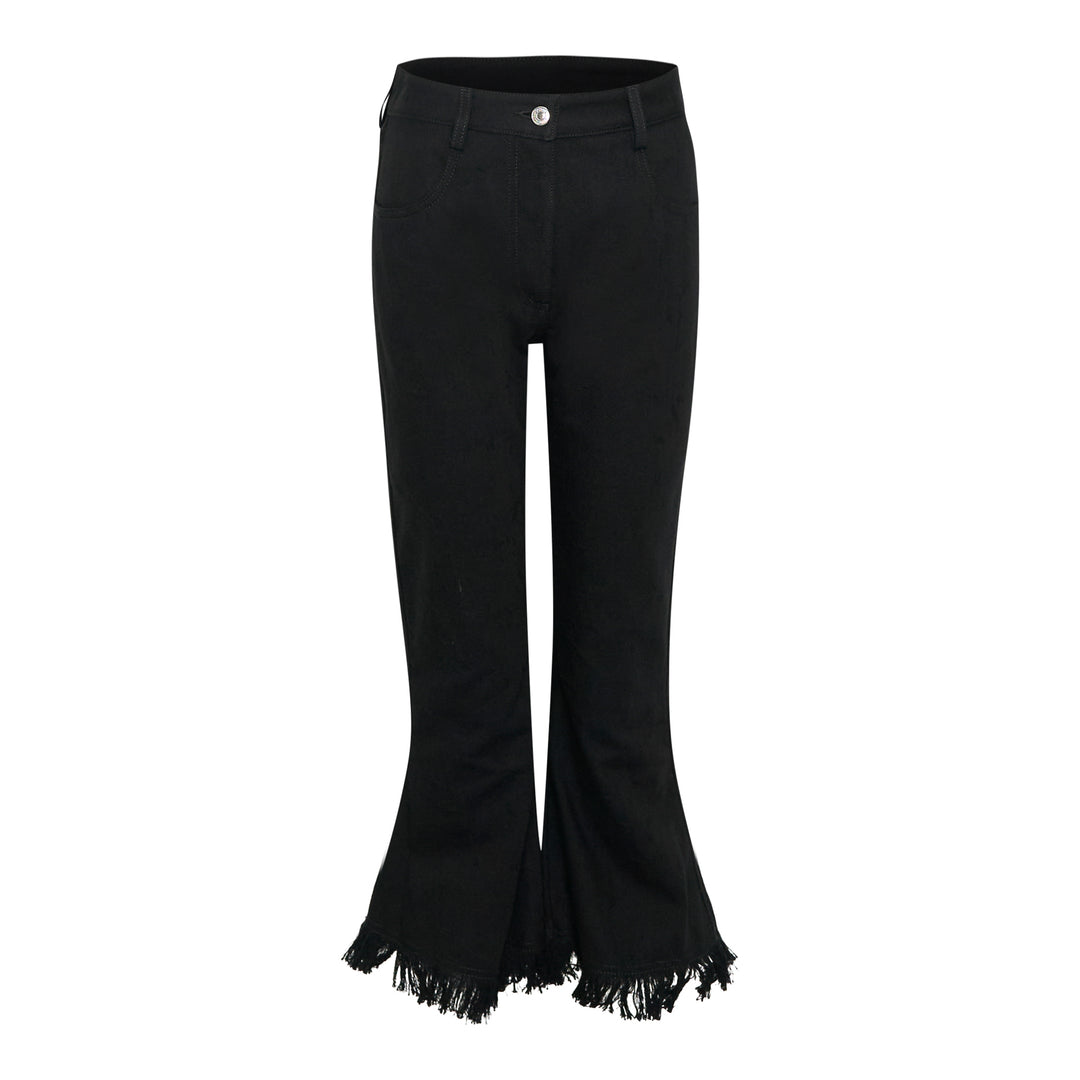 MSGM Black Flared Pants – Available at Club 21, Official Retailer in Singapore, Malaysia & Thailand with Global Shipping Online