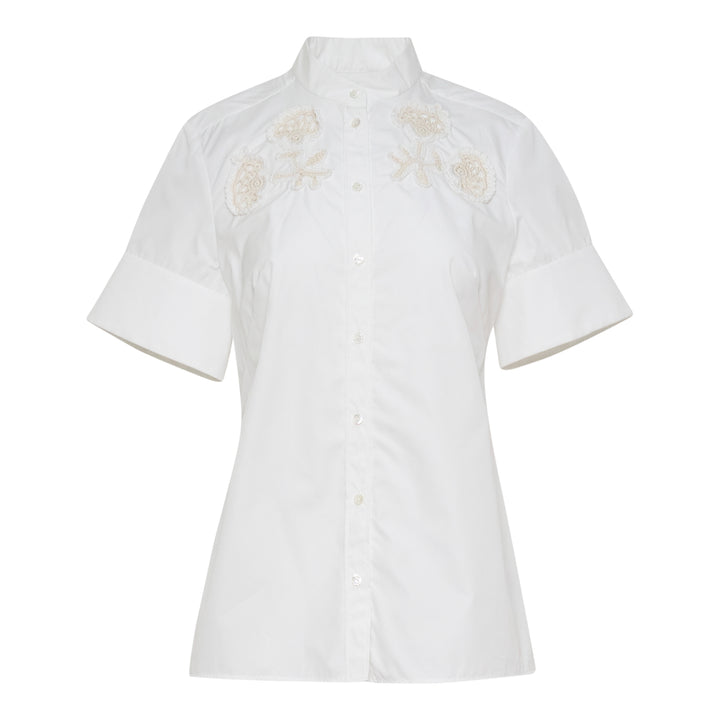 Erdem Applique Cotton Poplin Short Sleeve Shirt – Available at Club 21, Official Retailer in Singapore, Malaysia & Thailand with Global Shipping Online