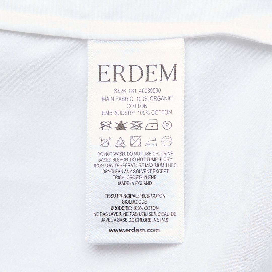 Erdem Applique Cotton Poplin Short Sleeve Shirt – Available at Club 21, Official Retailer in Singapore, Malaysia & Thailand with Global Shipping Online