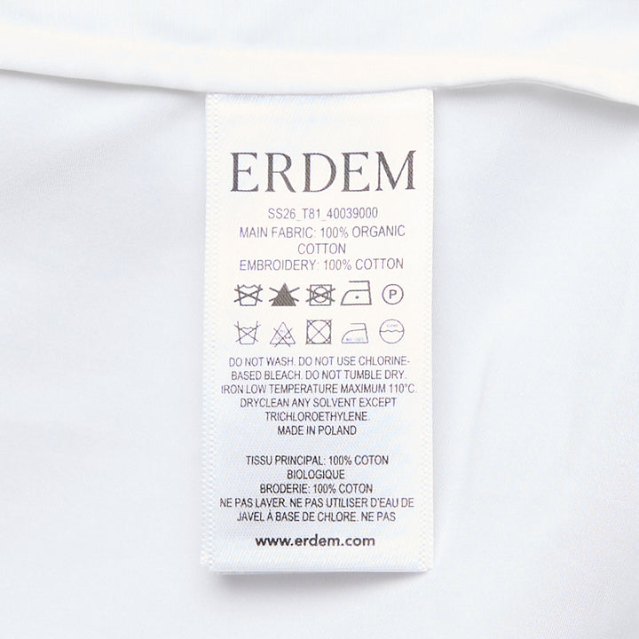 Erdem Applique Cotton Poplin Short Sleeve Shirt – Available at Club 21, Official Retailer in Singapore, Malaysia & Thailand with Global Shipping Online