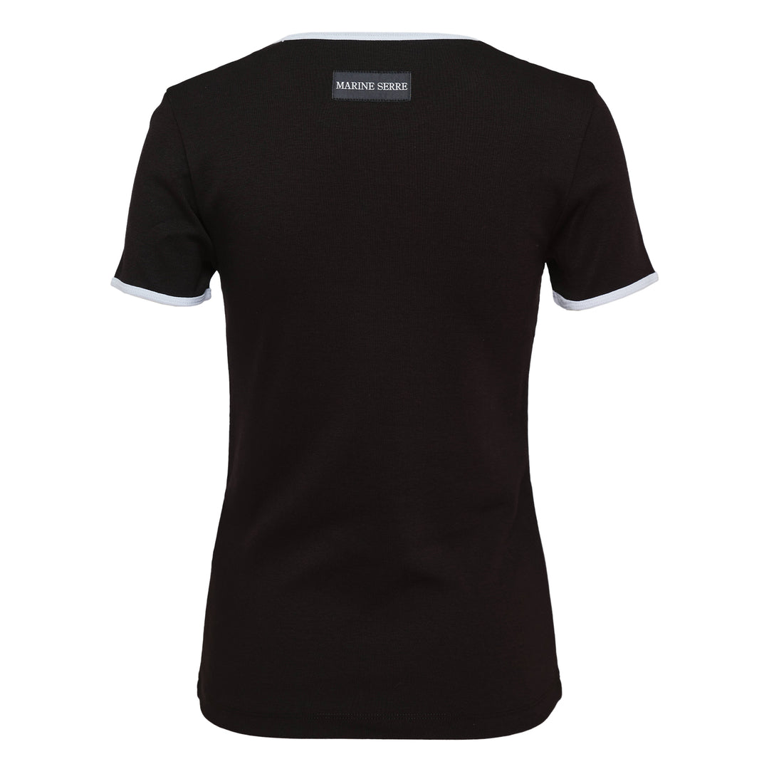 Marine Serre Moon Logo Bicolor Jersey T-Shirt – Available at Club 21, Official Retailer in Singapore, Malaysia & Thailand with Global Shipping Online