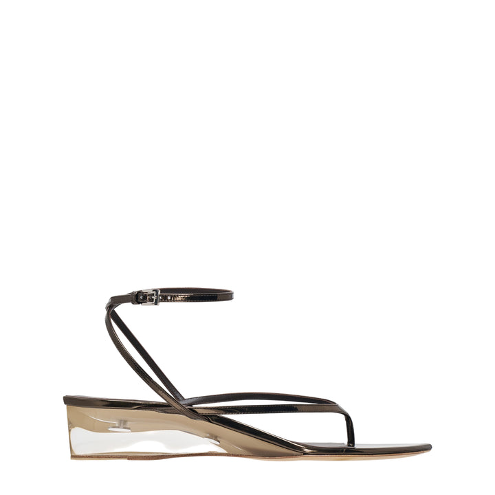 Invisible Wedge Mirror Thong Sandals