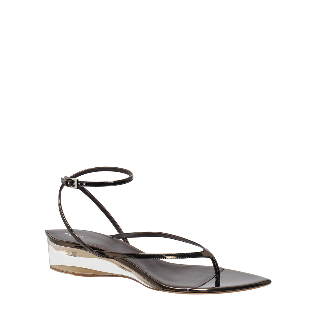 Invisible Wedge Mirror Thong Sandals