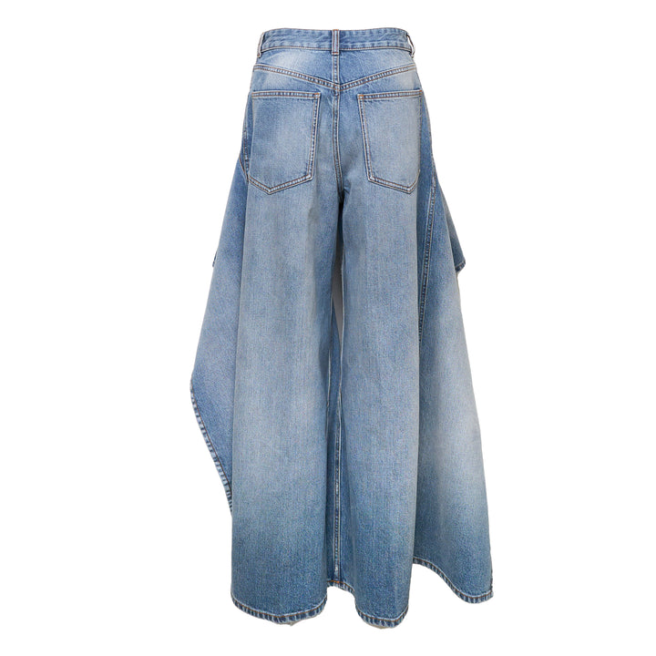 ALAIA Ruffle Pants Japanese Denim – Available at Club 21, Official Retailer in Singapore, Malaysia & Thailand with Global Shipping Online