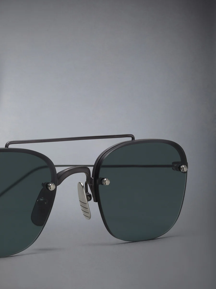 Thom Browne Semi-Rimless Pilot Sunglasses – Available at Club 21, Official Retailer in Singapore, Malaysia & Thailand with Global Shipping Online