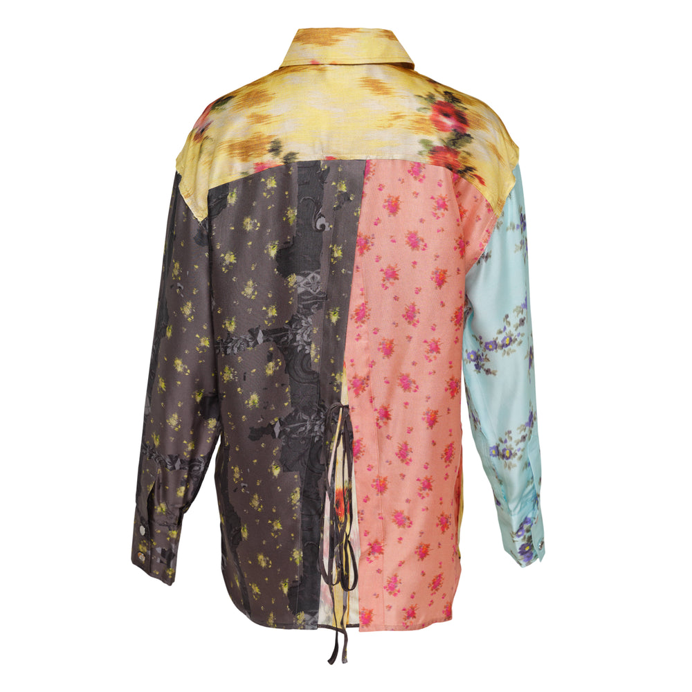 GANNI Multi Printed Silk Twill Long Shirt – Available at Club 21, Official Retailer in Singapore, Malaysia & Thailand with Global Shipping Online