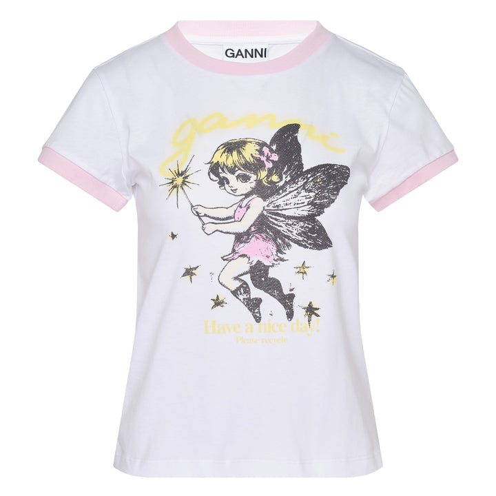 GANNI Basic Cotton Jersey Baby Fit T-Shirt – Available at Club 21, Official Retailer in Singapore, Malaysia & Thailand with Global Shipping Online