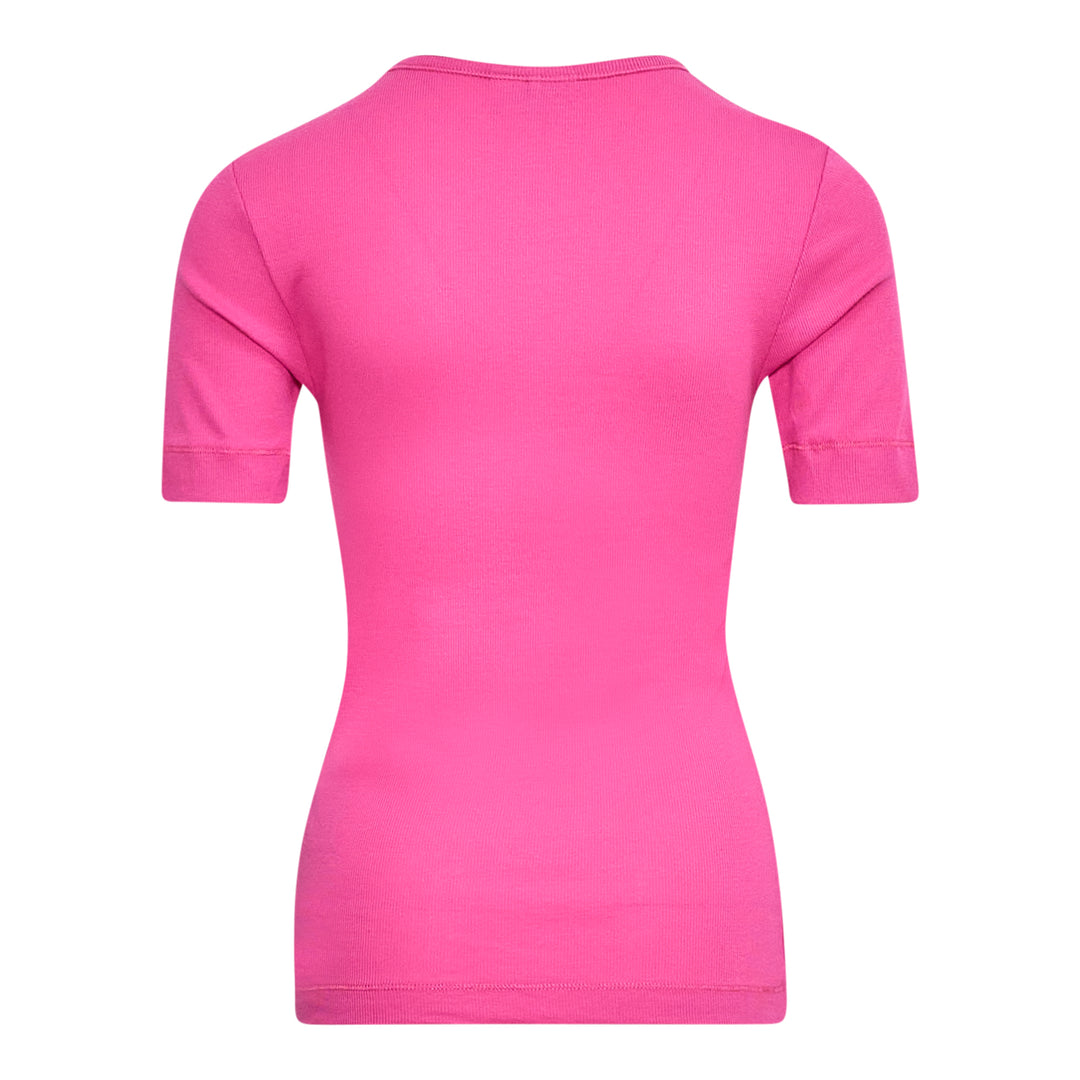 GANNI Soft Cotton Rib Short Sleeve T-Shirt – Available at Club 21, Official Retailer in Singapore, Malaysia & Thailand with Global Shipping Online