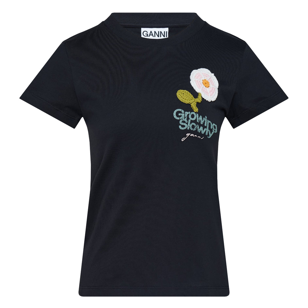 GANNI Basic Cotton Jersey Baby Fit T-Shirt – Available at Club 21, Official Retailer in Singapore, Malaysia & Thailand with Global Shipping Online