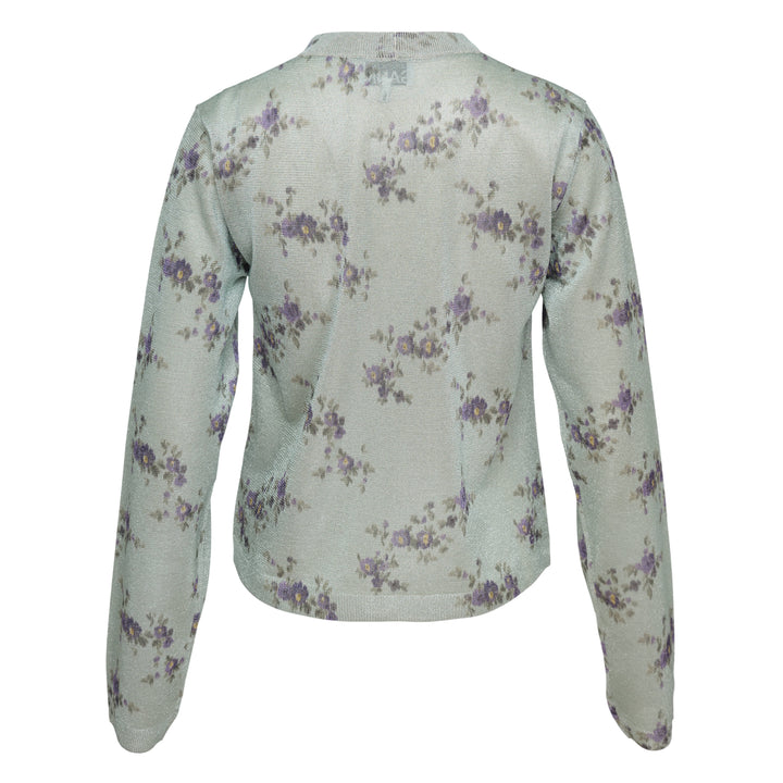 GANNI Printed Metallic Cardigan – Available at Club 21, Official Retailer in Singapore, Malaysia & Thailand with Global Shipping Online