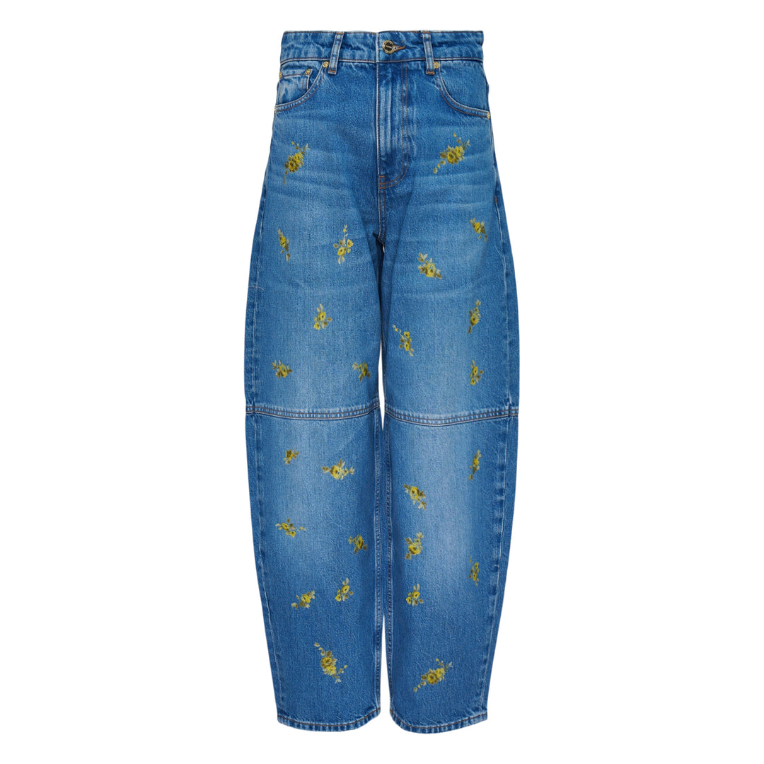 GANNI Printed Flower Denim Jeans – Available at Club 21, Official Retailer in Singapore, Malaysia & Thailand with Global Shipping Online