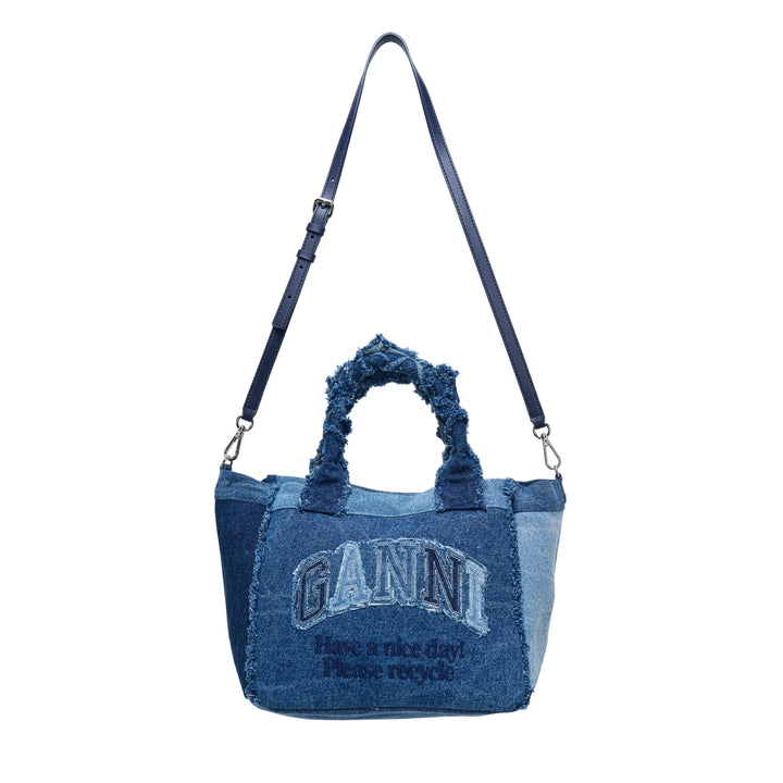 GANNI Small Trapeze Shopper Denim – Available at Club 21, Official Retailer in Singapore, Malaysia & Thailand with Global Shipping Online