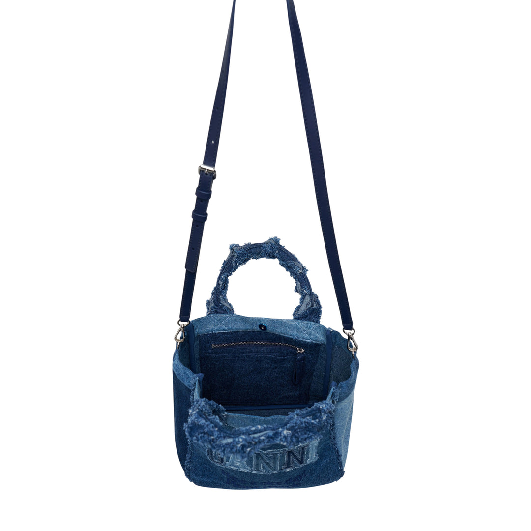 GANNI Small Trapeze Shopper Denim – Available at Club 21, Official Retailer in Singapore, Malaysia & Thailand with Global Shipping Online