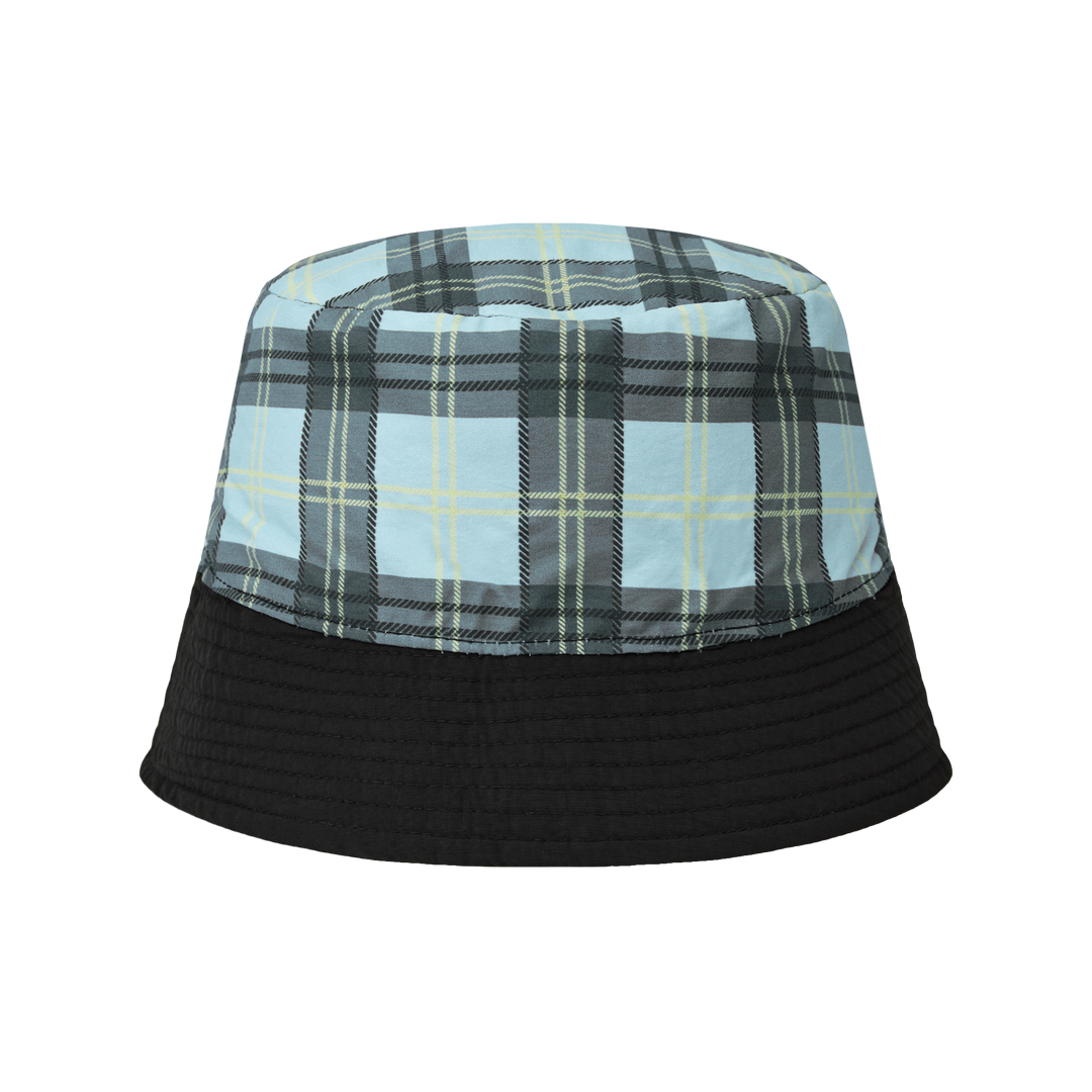 Rest&Recreation Reversible Nylon Bucket Hat in black with embroidered script logo and topstitched brim - view 5