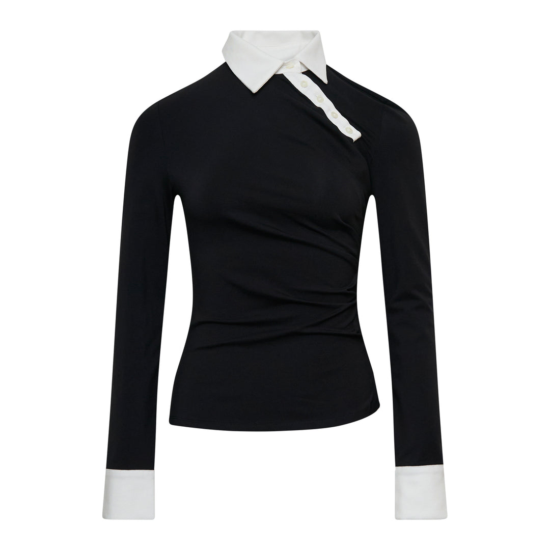 Grace Elwood Twisted Collar Draped Jersey Top – Available at Club 21, Official Retailer in Singapore, Malaysia & Thailand with Global Shipping Online
