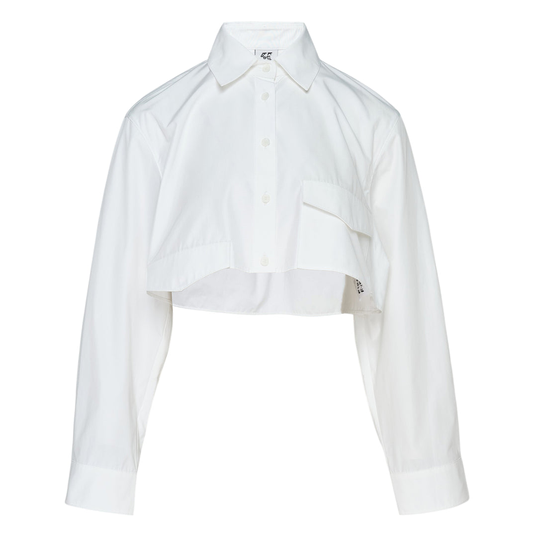 White Cropped Blouse