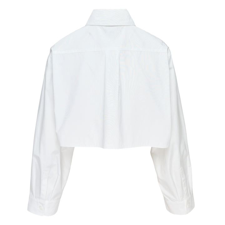 White Cropped Blouse