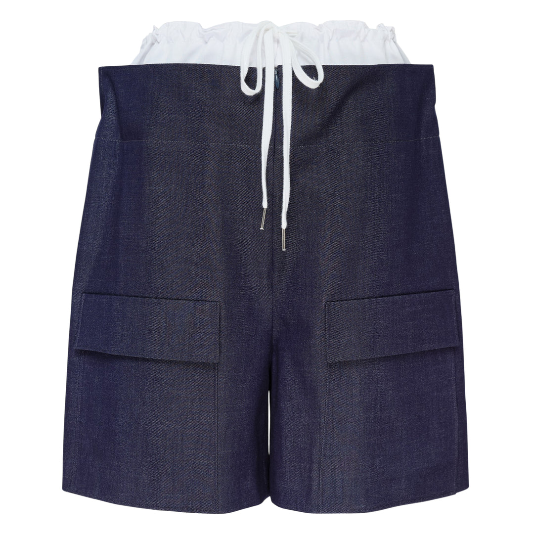 Navy Drawstring Waist Shorts