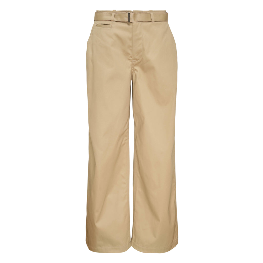Belted Cotton Chino Pants